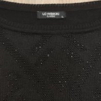 Черна блуза с мъниста LC WAIKIKI, снимка 3 - Блузи с дълъг ръкав и пуловери - 31028246