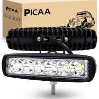 PICAA LED работна светлина 2 x 6 инча 18 W ATV Камион Офроуд, снимка 1 - Аксесоари и консумативи - 42774442