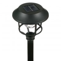 Слънчева лампа LED Редуващи се цветове Пластмаса Черен 43 см , снимка 2 - Соларни лампи - 31910687