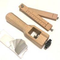 Дървен инструмент за рязане на кожени ленти, кожарски, сарашки, 5 ножа, снимка 15 - Други инструменти - 31313789