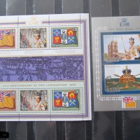 Чисти марки в малък лист и блок Кралица Елизабет II 1958 от Ниуе , снимка 1 - Филателия - 40775346