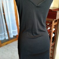 Елегантна дамска рокля в черно и сребро пайети, снимка 3 - Поли - 30697236