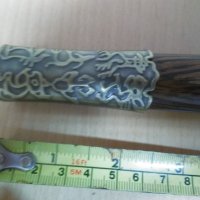 Китайски кортик кама с дървена кания и инкрустирана дръжка, снимка 7 - Ножове - 37081353