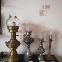 Стари настолни нощни лампи, тип,, газени лампи" изработени в различни ателиета и държави ., снимка 1 - Настолни лампи - 37461445