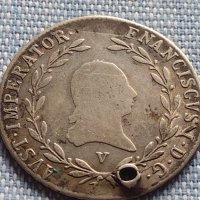 Сребърна монета 20 кройцера 1818г. Франц втори Австрийска империя 28662, снимка 5 - Нумизматика и бонистика - 42899857