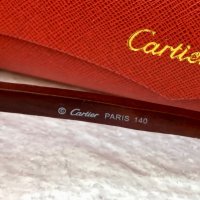 Cartier 2023 мъжки слънчеви очила с кожа и дътвени дръжки , снимка 13 - Слънчеви и диоптрични очила - 42796056