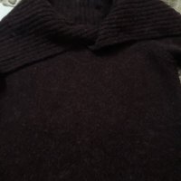 Тъмно вишнева блузка с красива яка, снимка 2 - Блузи с дълъг ръкав и пуловери - 35655239