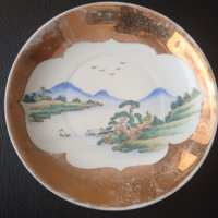 Много стара чиния японски порцелан с позлата, снимка 1 - Колекции - 42873868