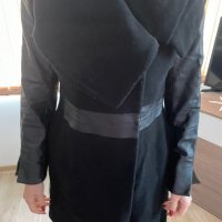 Черно палто Radeks, размер М, снимка 6 - Палта, манта - 38896140