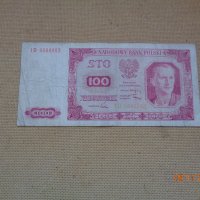 рядка банкнота  Полша -1948г., снимка 1 - Нумизматика и бонистика - 42863682