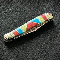 Висококачествен компактен колекционерски джобен сгъваем нож Stoneworx Peanut.(RR911), снимка 5 - Ножове - 42924947