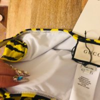 Gucci Yellow Zebra Sparkling One-Piece Swimsuit*Бански Гучи ХС-С*Gucci , снимка 7 - Бански костюми - 42488731