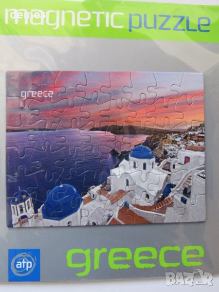 Магнит-пъзел от Санторини, Гърция, снимка 1