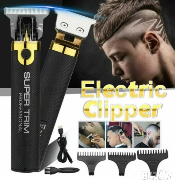 Професионална безжична машинка за подстригване и тример с керамични остриета и 300 минути работа VGR, снимка 1