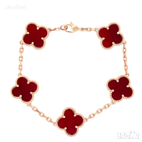 Златна дамска гривна Van Cleef & Arpels 9,72гр. 18,0см. 14кр. проба:585 модел:32143-4, снимка 1