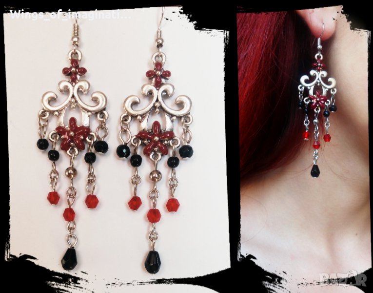 ! РАЗПРОДАЖДБА ! - Обеци ръчна изработка със сребро 925 , снимка 1