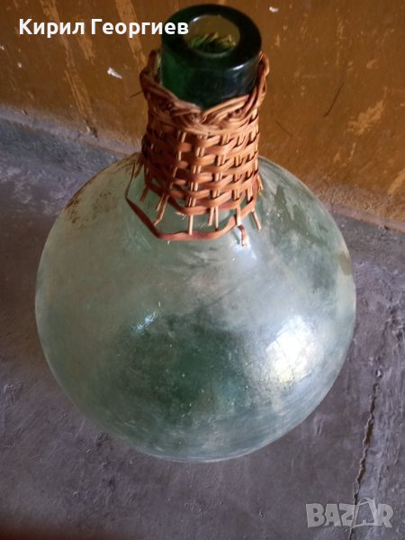 Голяма  стара стъклена дамаджана 35 л и 50 л, снимка 1