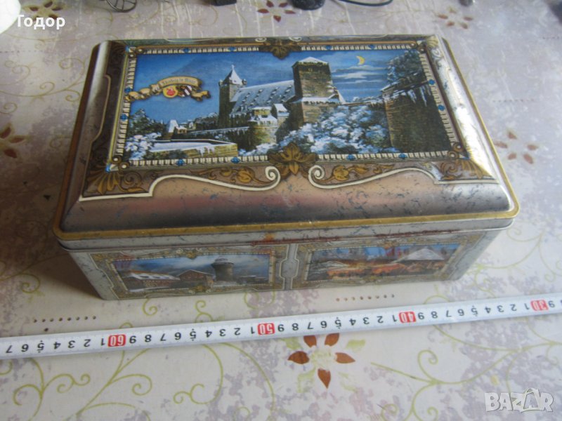 Уникална ламаринена тенекиена литографска кутия , снимка 1