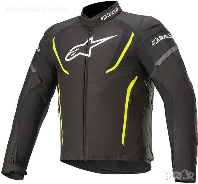 Мото яке alpinestars яке t-jaw v3 wp black/yellow яке алпинстар, снимка 1