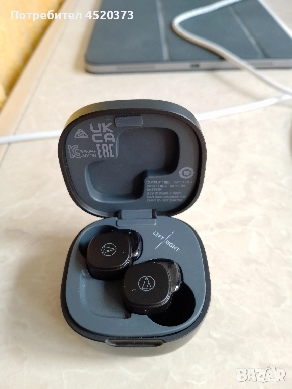 Безжични слушалки Audio Technica ATH-SQ1TW, снимка 1