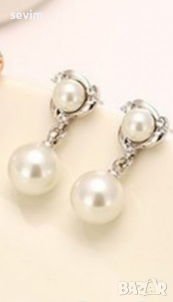 Перлени обеци нови, снимка 1