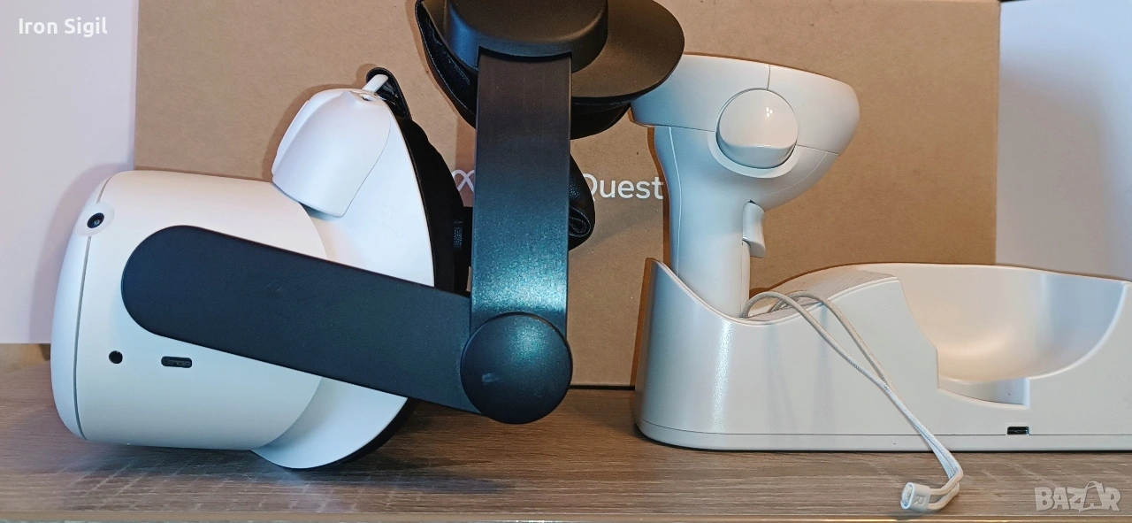 Meta Quest 2 128GB VR очила + зарядна станция + аксесоари | кутия, снимка 1