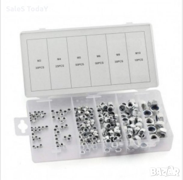 Гайки, кутия - 195 броя. , снимка 1