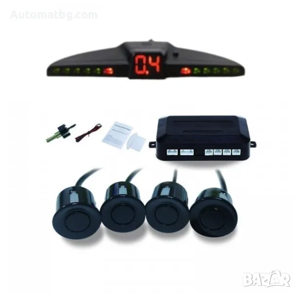 Парктроник за автомобили Automat, Led Slim, Сензор за паркиране, Черен, снимка 1