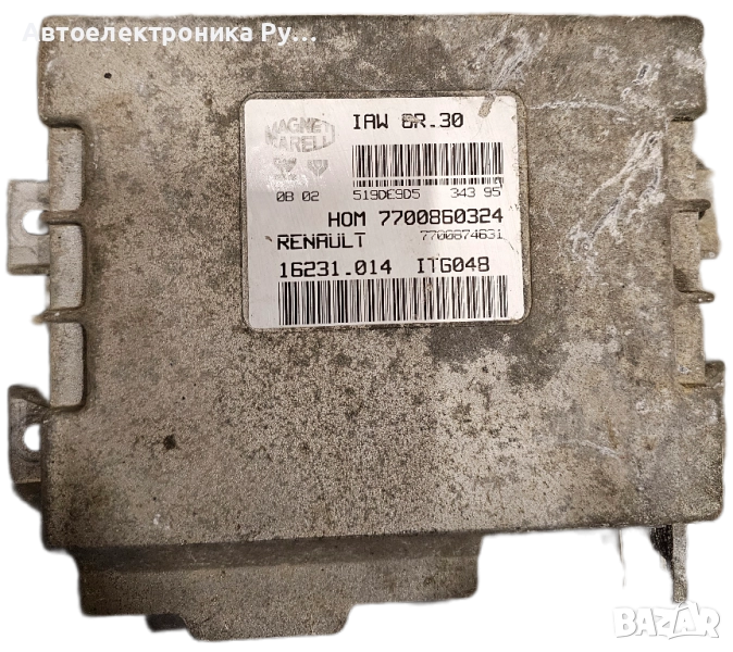 компютър RENAULT TWINGO 1.2 MAGNETI MARELLI, IAW 6R.30, IAW6R30, 7700860324, 7700874631, 16231.014, снимка 1