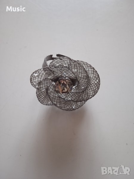 Нов арт дамски пръстен цвете, снимка 1