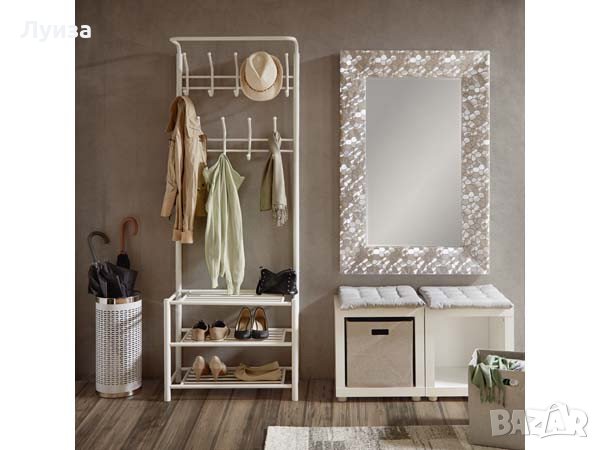 2 в 1! Стоманена закачалка с етажерка за обувки, снимка 1