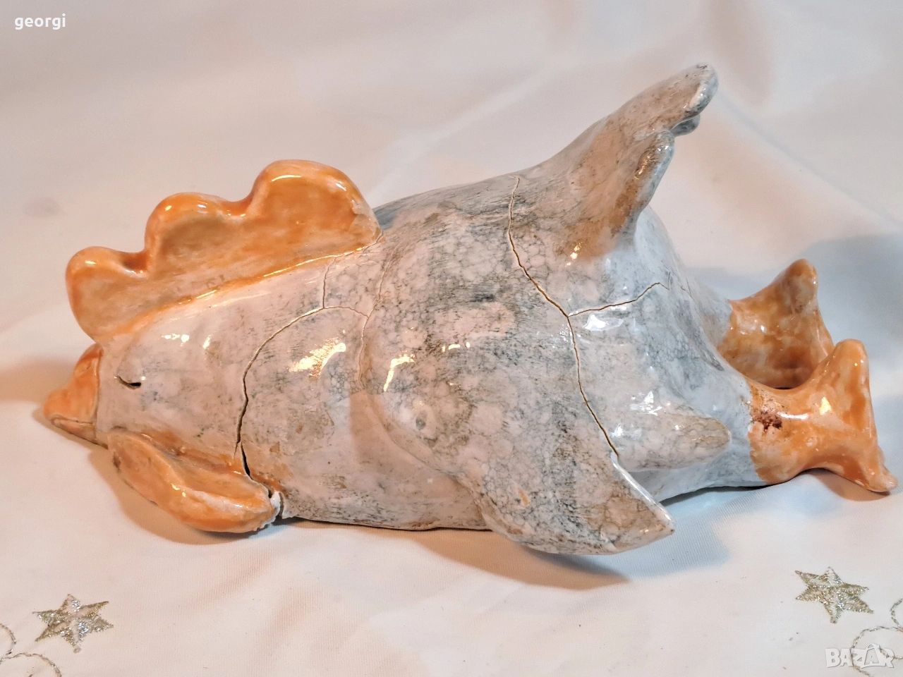 керамична скулптура кокошка уникат   32/5, снимка 1