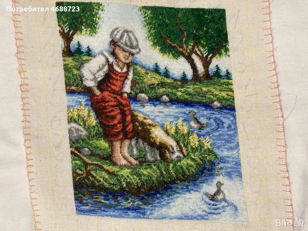 Гоблен “Разходка край реката”, снимка 1