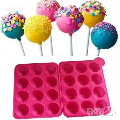 pops cakes Lollipop Pop Cake Попскейк 12 20 близалки сфера силиконов молд за кейк поп попс, снимка 1