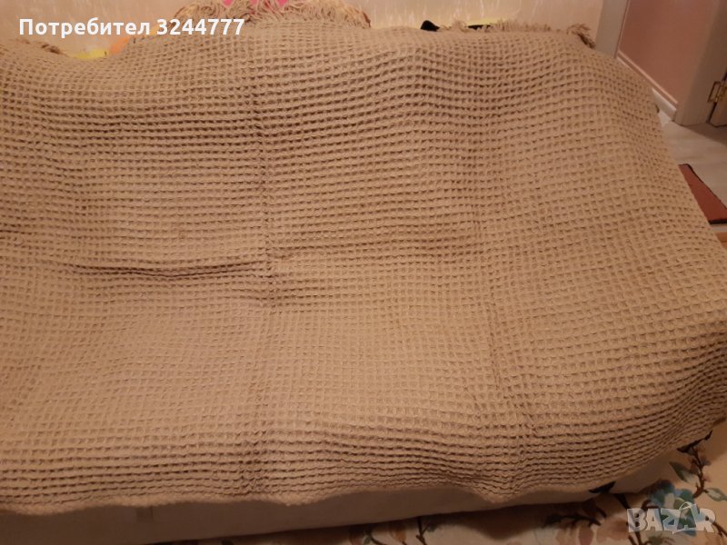 Плетена кувертюра за легло, снимка 1