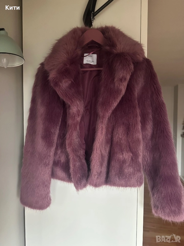 Палто с косъм Bershka, снимка 1