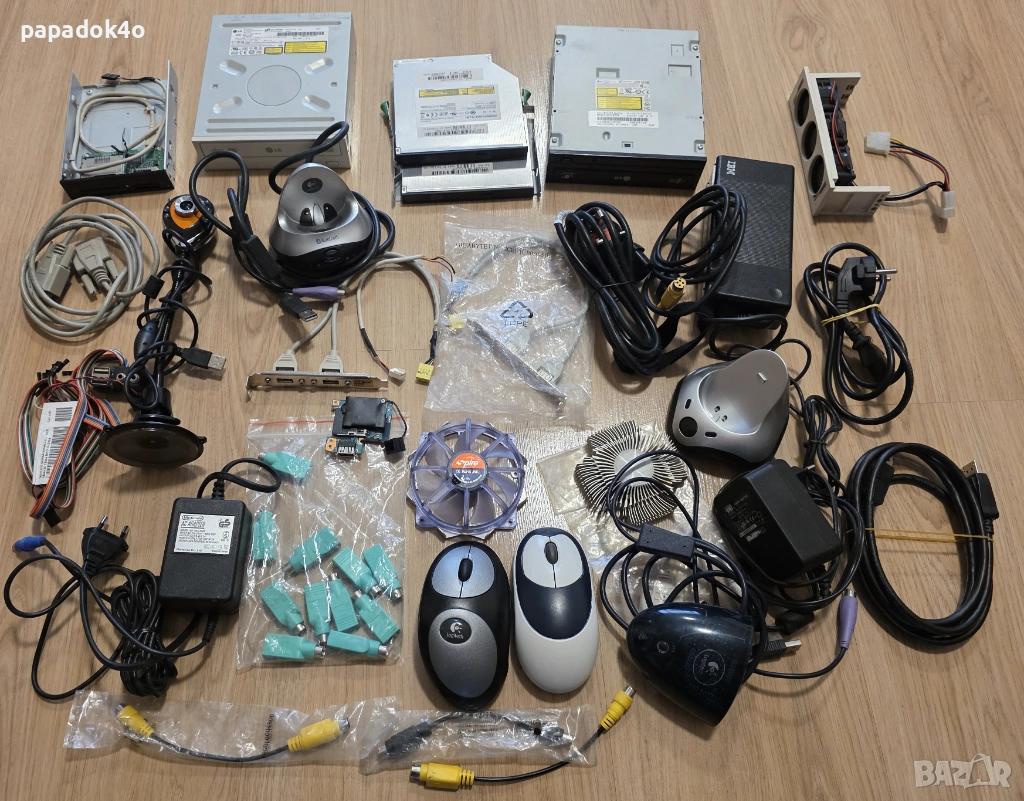 dvd, SD card reader, logitech мишка, displayport , снимка 1