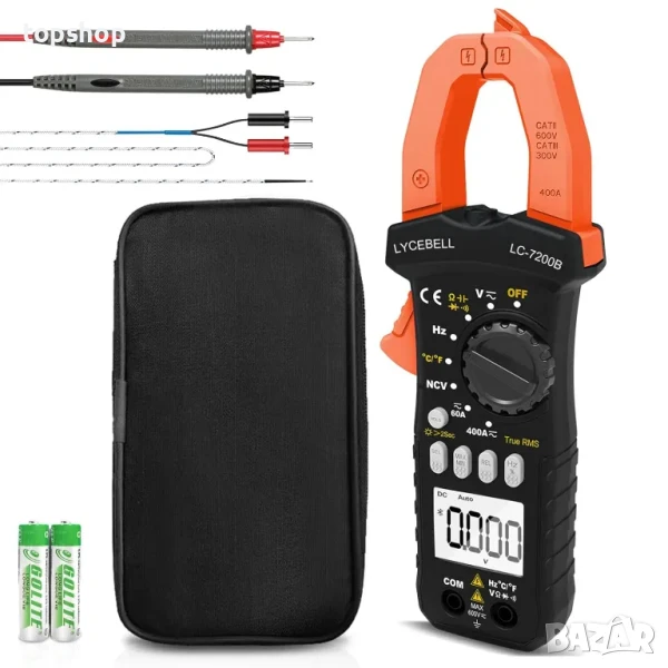 НОВИ Цифрови клещи, Ампер клещи, ръчен цифров мултиметър 7200B, Тестер за AC/DC напрежение, снимка 1