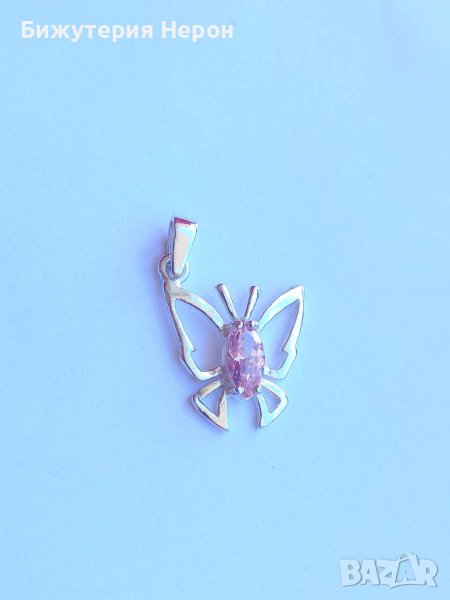 Сребърна висулка Пеперудка, снимка 1