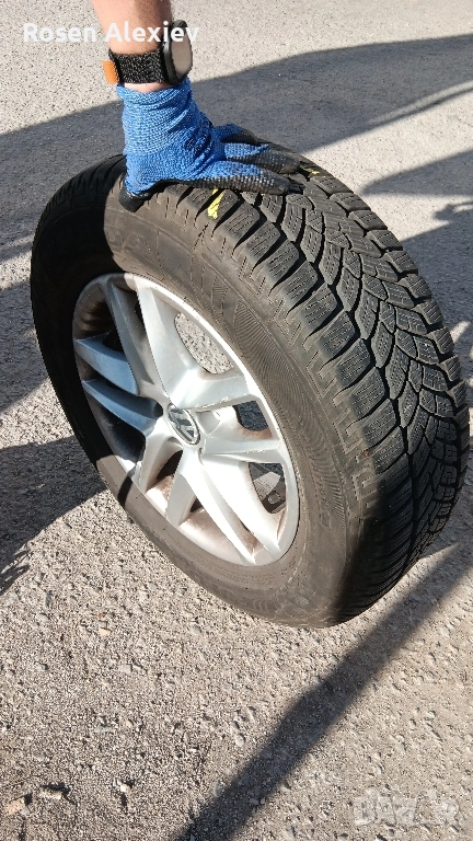 4бр.зимни гуми с оригинални алум.джанти 16" за Tiguan, снимка 1