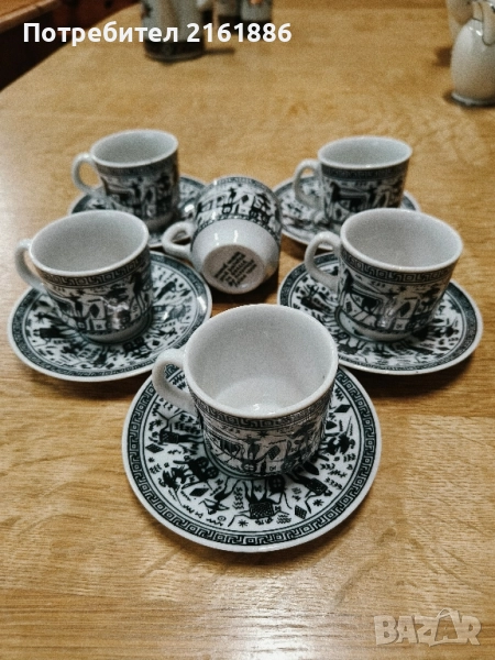 Сервиз за гръцко( варено) кафе, ръчна изработка , снимка 1