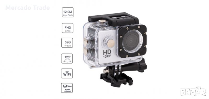 Екшън камера с WiFi функция и аксесоари, снимка 1