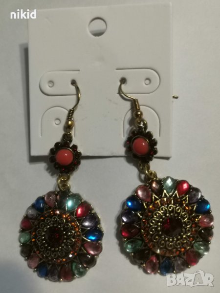 кръгли хит дамски обеци с мъниста dolce&gabbana реплика, снимка 1