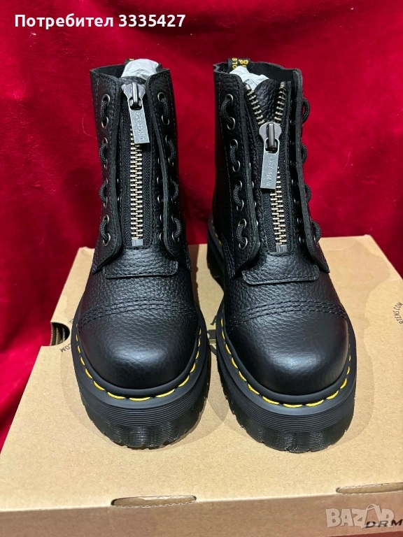 Боти Dr. Martens Black Sinclair Milled Nappa Leather, снимка 1