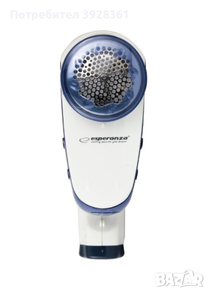 Пилинг за дрехи Esperanza ECS008, 2 AA батерии ( не са вкл.), Бял със синьо, 2 ГОДИНИ ГАРАНЦИЯ, снимка 1