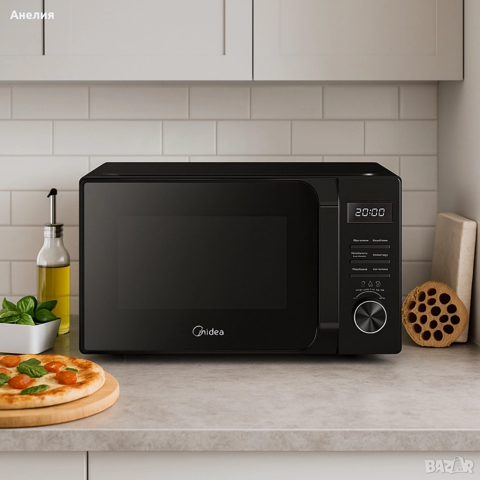 Микровълнова фурна MIDEA AG20CF2EBK 700W, Функция грил, 20L, снимка 1