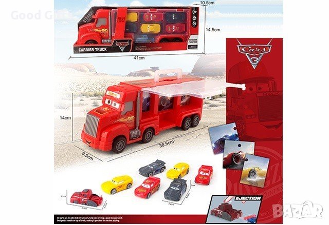 Детски автовоз Колите със 7 метални колички, снимка 1