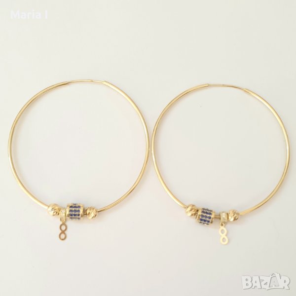 Златни обеци халки , снимка 1