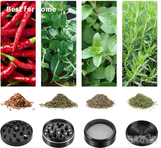 Anpro Билкарска мелничка от висококачествена цинкова спла, снимка 8 - Чопъри и пасатори - 52533536