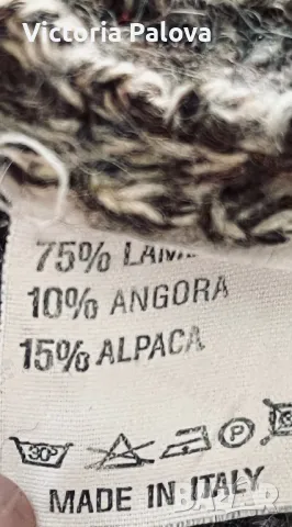 Скъп пуловер унисекс  ANVERS Италия вълна ангора алпака, снимка 6 - Блузи с дълъг ръкав и пуловери - 48810321